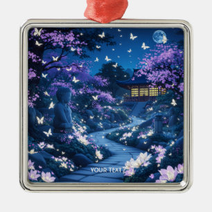 Fantasy Niedlich Lila Garden Blume Ornament Aus Metall