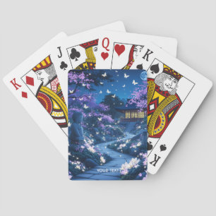 Fantasy Niedlich Lila Garden Blume Spielkarten