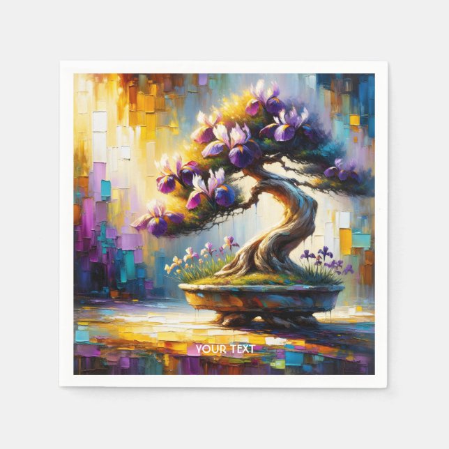 Fantasy Niedlich Lila Mini Tree Serviette (Vorderseite)