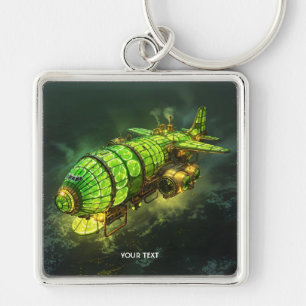 Fantasy Niedlich Limon Steampunk Flugzeug Schlüsselanhänger