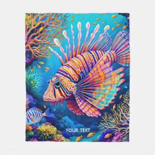 Fantasy Niedlich Lionfish Korallenriff Fleecedecke
