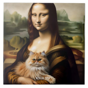 Fantasy Niedlich Lisa Holding Cat Fliese