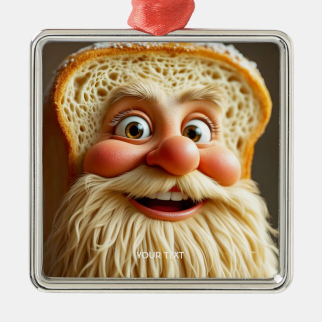 Fantasy Niedlich Loaf Bart Ornament Aus Metall (Vorne)