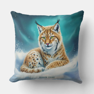 Fantasy Niedlich Lynx Cub Winter Kissen