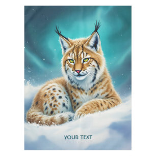 Fantasy Niedlich Lynx Cub Winter Tischdecke