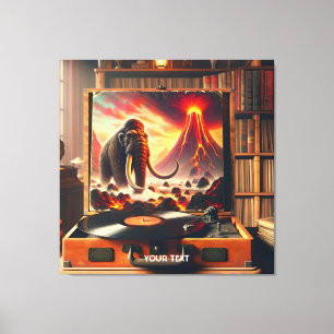 Fantasy Niedlich Mammoth Vinyl Player Leinwanddruck