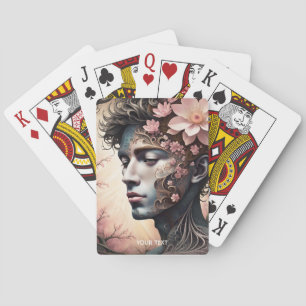 Fantasy Niedlich Man Face Blume Spielkarten