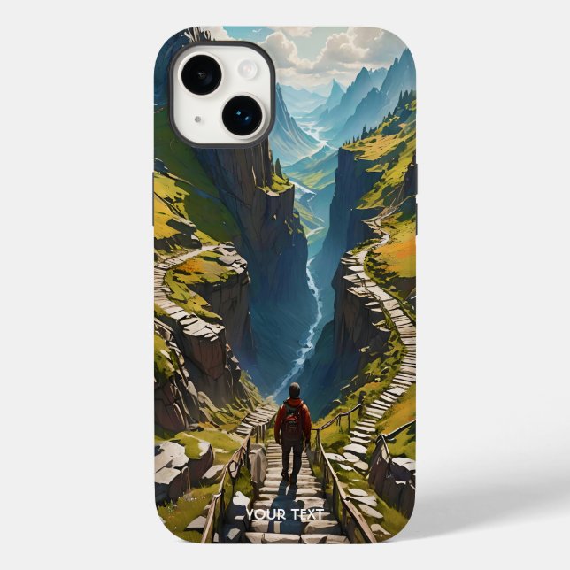 Fantasy Niedlich Man Pass Mountains Case-Mate iPhone 14 Plus Hülle (Rückseite)