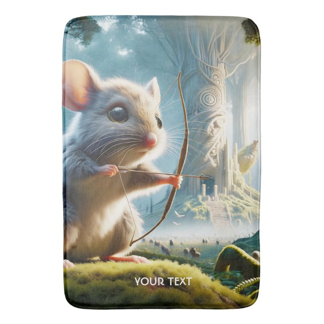 Fantasy Niedlich Mice Bow Forest Badematte (Vorderseite Vertikal)