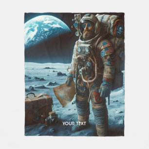 Fantasy Niedlich Moon Astronaut Bags Fleecedecke