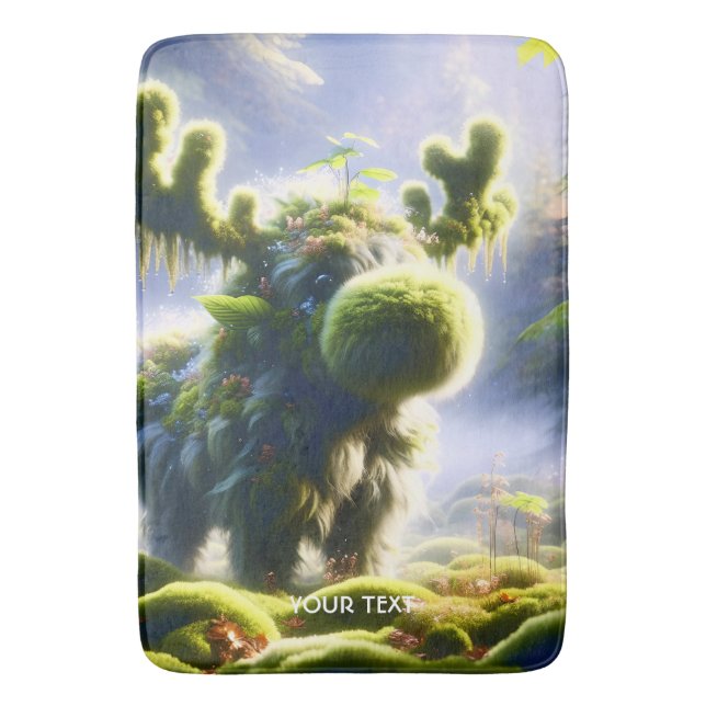 Fantasy Niedlich Moss Moose Forest Badematte (Vorderseite Vertikal)