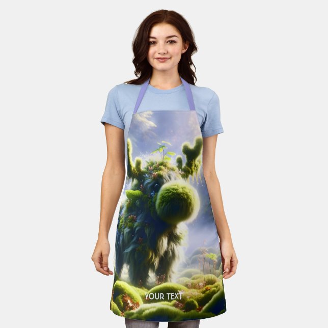 Fantasy Niedlich Moss Moose Forest Schürze (Getragen)