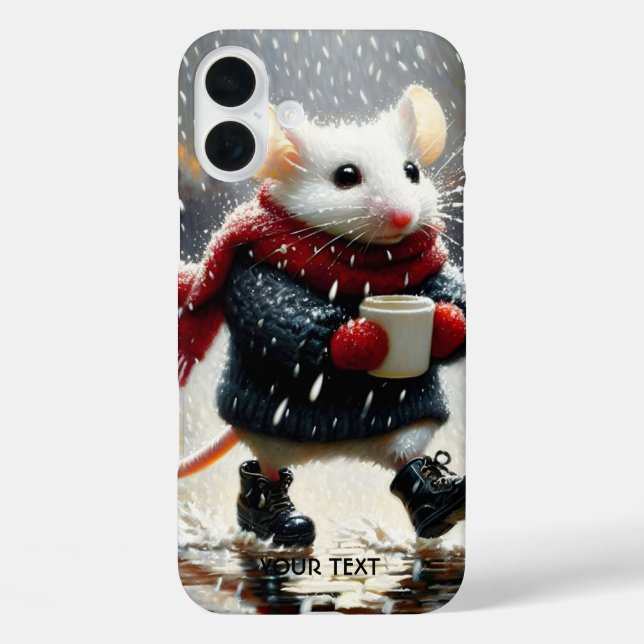 Fantasy Niedlich Mouse Kaffee Coffee iPhone 16 Plus Hülle (Rückseite)