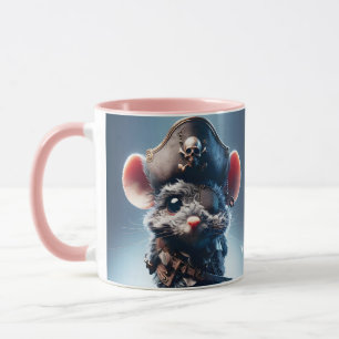 Fantasy Niedlich Mouse Pirate Hat Tasse