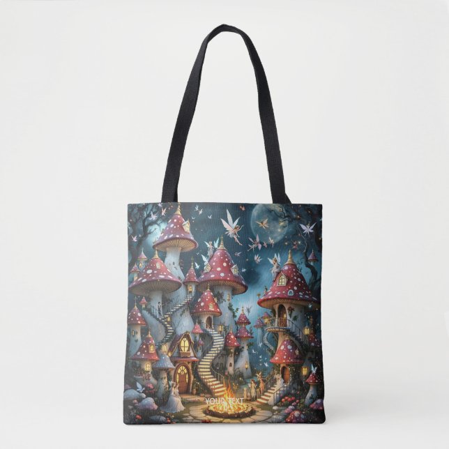 Fantasy Niedlich Mushroom Forest Realm Tasche (Vorderseite)