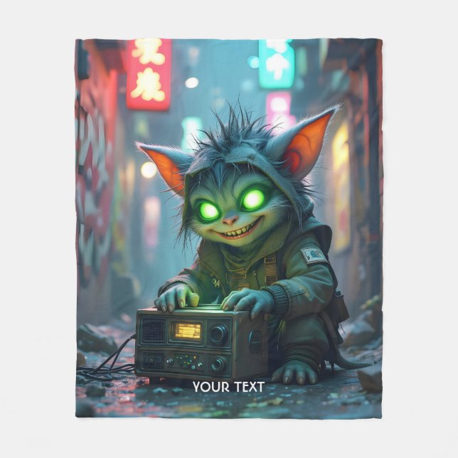 Fantasy Niedlich Music Joy Street Fleecedecke (Vorderseite)