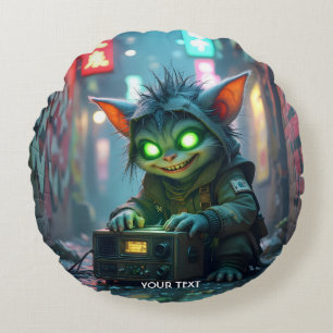 Fantasy Niedlich Music Joy Street Rundes Kissen