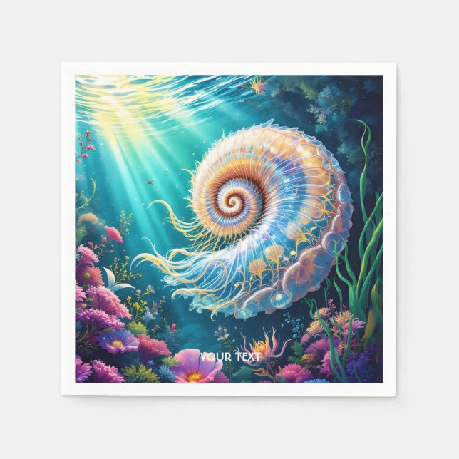 Fantasy Niedlich Nature Underwater World Serviette (Vorderseite)