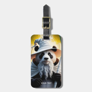 Fantasy Niedlich Old Panda Wizard Gepäckanhänger