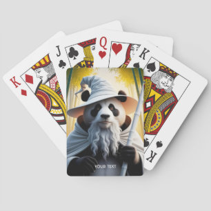 Fantasy Niedlich Old Panda Wizard Spielkarten