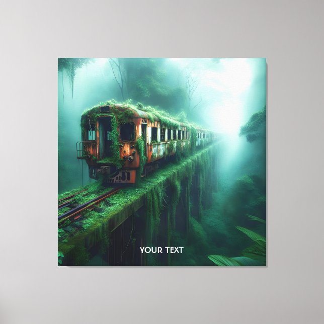Fantasy Niedlich Old Past Train Leinwanddruck (Vorderseite)