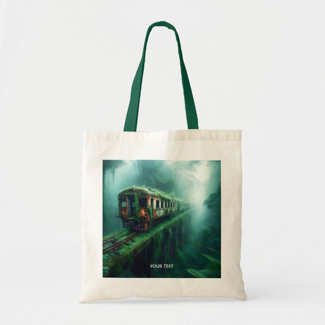Fantasy Niedlich Old Past Train Tragetasche (Vorne)