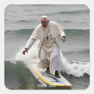 Fantasy Niedlich One Cool Surfer Quadratischer Aufkleber