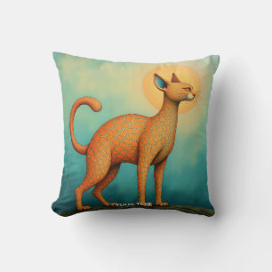 Fantasy Niedlich Orange Abstrakt Chat Kissen