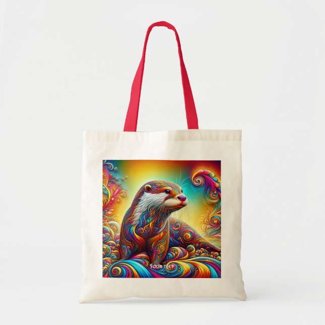 Fantasy Niedlich Otter Colors Dance Tragetasche (Vorne)