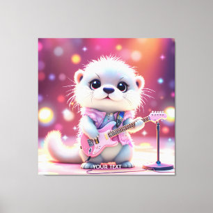 Fantasy Niedlich Otter Pop Star Leinwanddruck