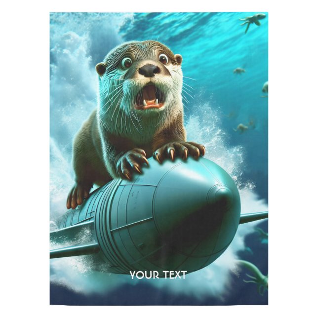 Fantasy Niedlich Otter Torpedo Sea Tischdecke (Vorderseite)