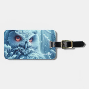 Fantasy Niedlich Owl Snow Winter Gepäckanhänger