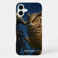 Fantasy Niedlich Owl Telescope Night