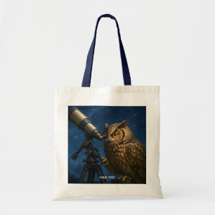 Fantasy Niedlich Owl Telescope Night Tragetasche