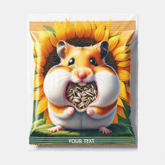 Fantasy Niedlich Packed Seeds Hamster Fleecedecke (Vorderseite)