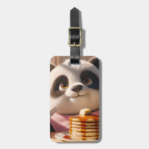 Fantasy Niedlich Panda Eating Pancakes Gepäckanhänger