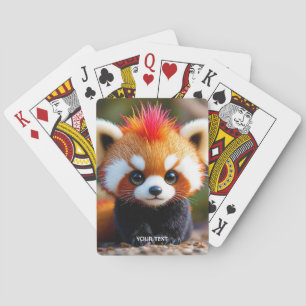 Fantasy Niedlich Panda Red Hai Spielkarten