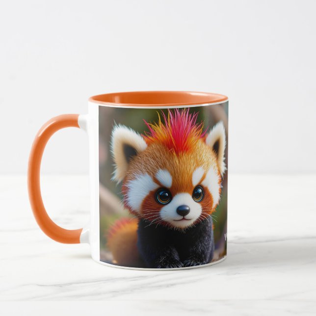 Fantasy Niedlich Panda Red Hai Tasse (Links)