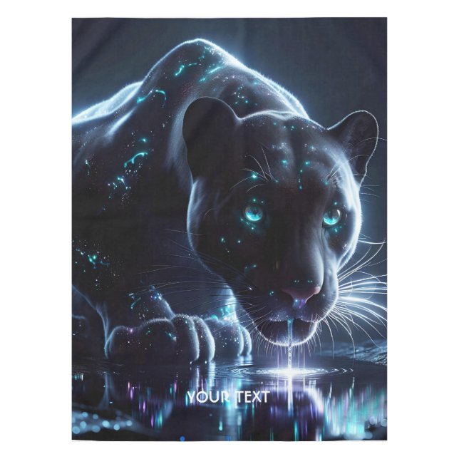 Fantasy Niedlich Panther Drink Water Tischdecke (Vorderseite)