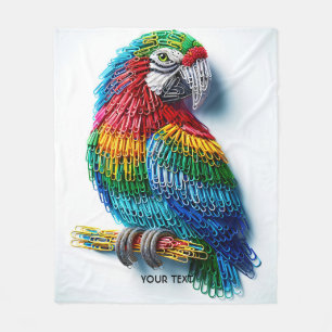 Fantasy Niedlich Paper Clips Bird Fleecedecke