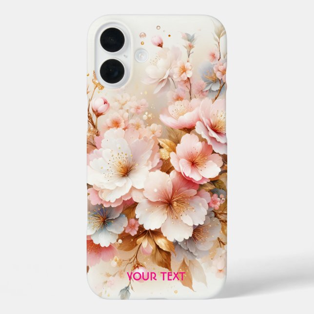 Fantasy Niedlich Pastell Pink Sakura iPhone 16 Plus Hülle (Rückseite)