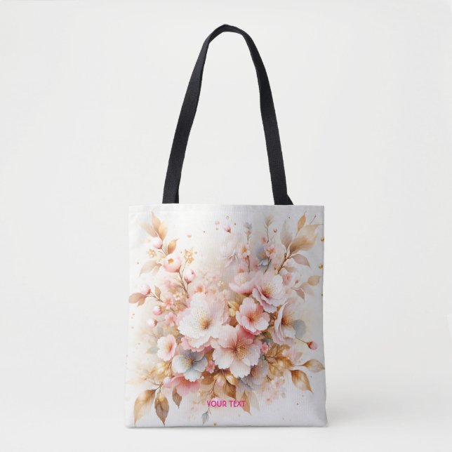 Fantasy Niedlich Pastell Pink Sakura Tasche (Vorderseite)