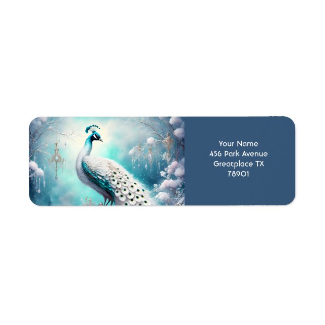 Fantasy Niedlich Peacock Ice Winter (Vorne)