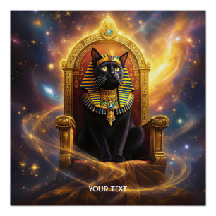 Fantasy Niedlich Pharaoh Regal Cat Poster