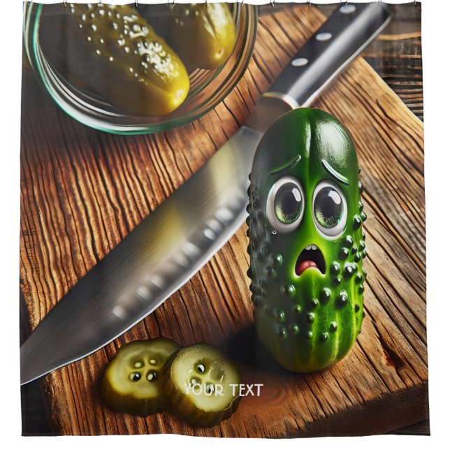 Fantasy Niedlich Pickles Board Jar Duschvorhang (Vorderseite)