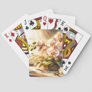 Fantasy Niedlich Pink Orchideen Wasserfarben Spielkarten