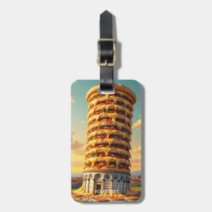 Fantasy Niedlich Pisa Tower Pizza Gepäckanhänger