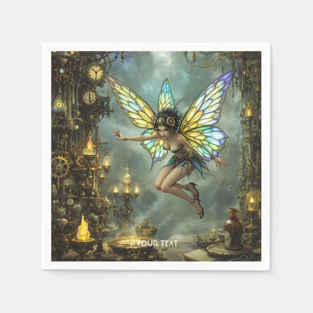 Fantasy Niedlich Pixie Butterfly Wings Serviette (Vorderseite)