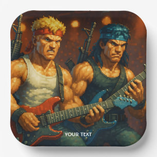 Fantasy Niedlich pixized Rock Band Pappteller