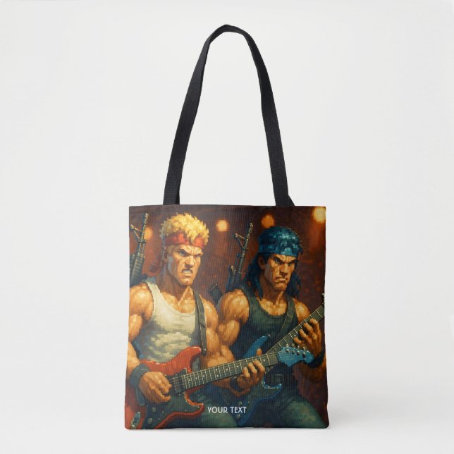 Fantasy Niedlich pixized Rock Band Tasche (Vorderseite)